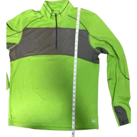 REI Co-op Men's Running Shirt Green and Gray Pullover Drift Size Large - Picture 8 of 9